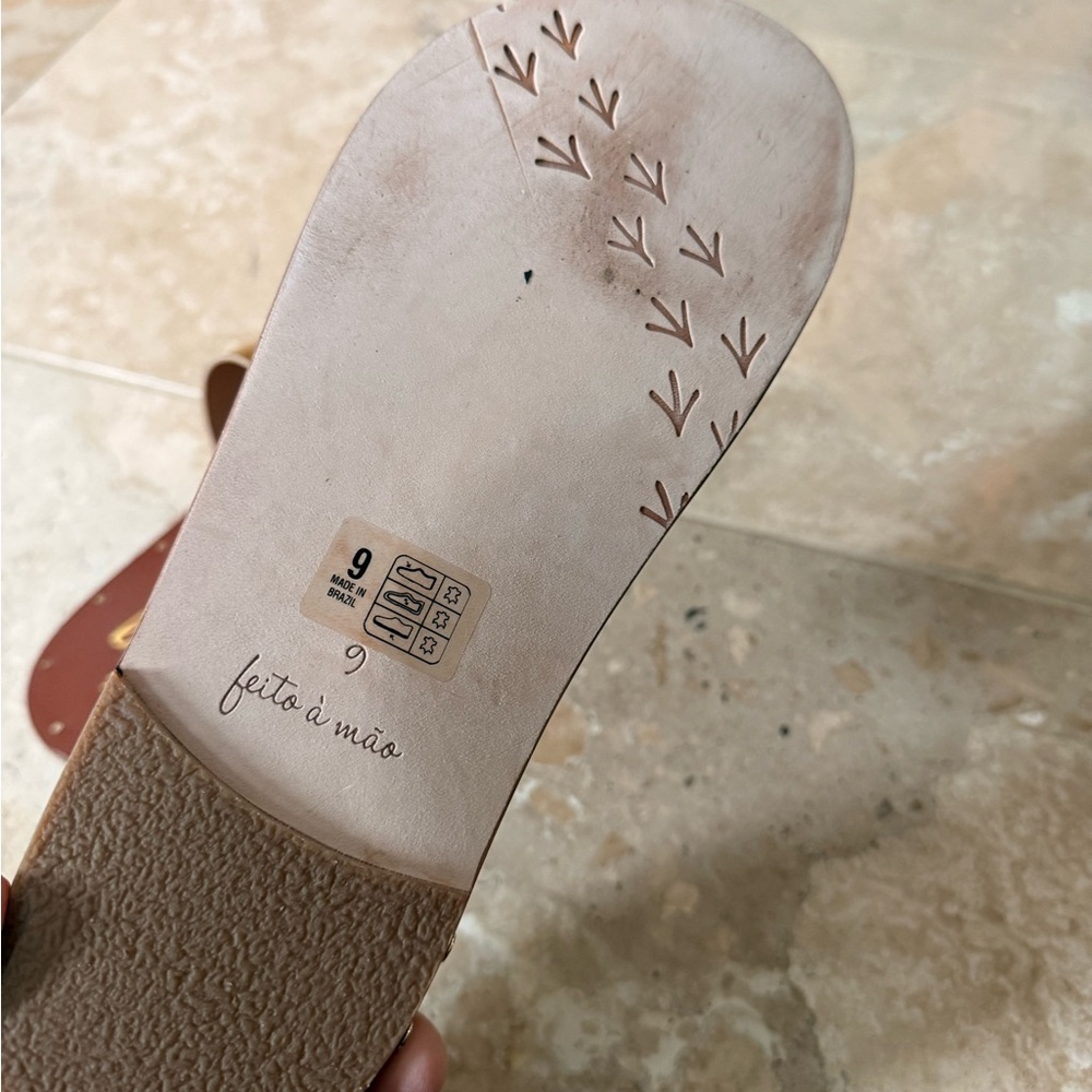 beek gold Leather Sandals new in box!!!